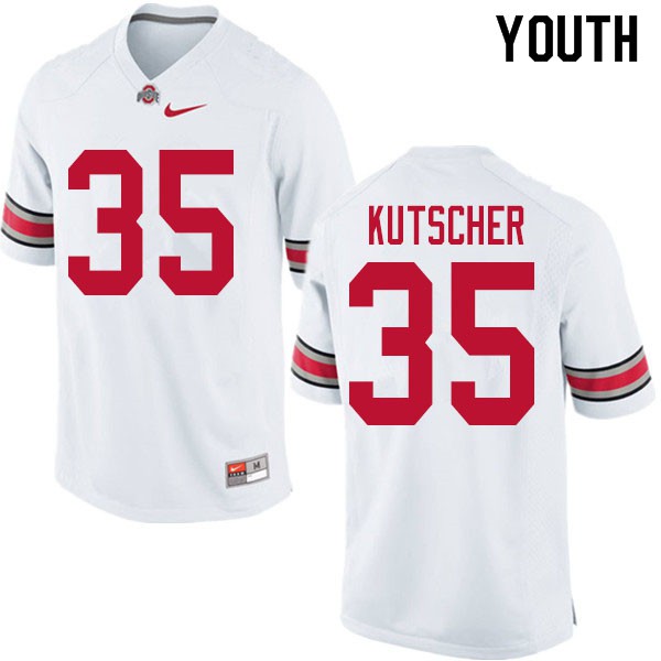 Ohio State Buckeyes #35 Austin Kutscher Youth NCAA Jersey White